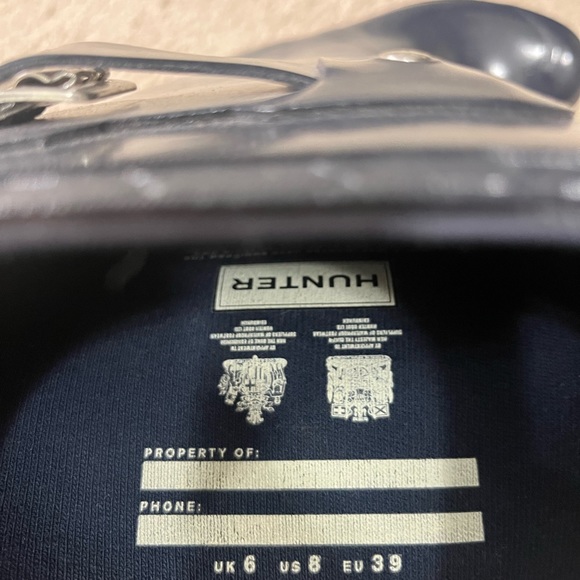 Hunter Tall Rain Boots Navy Sz8 - Picture 3 of 6